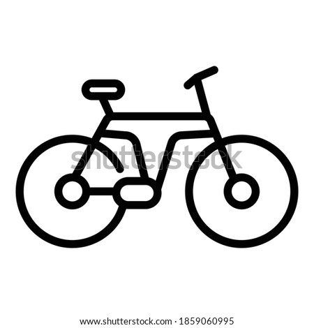 Ride bicycle icon. Outline ride bicycle vector icon for web design isolated on white background