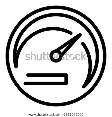 Speed test icon. Outline speed test vector icon for web design isolated on white background