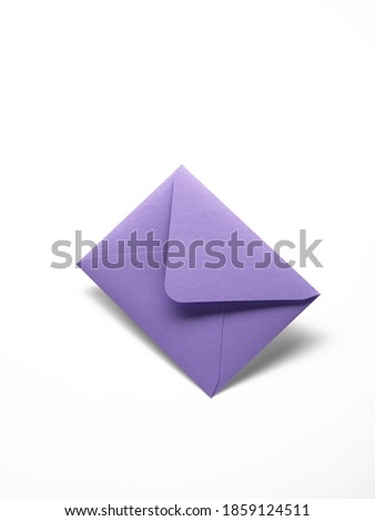 Color envelope for writing on a white background