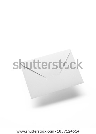 Color envelope for writing on a white background