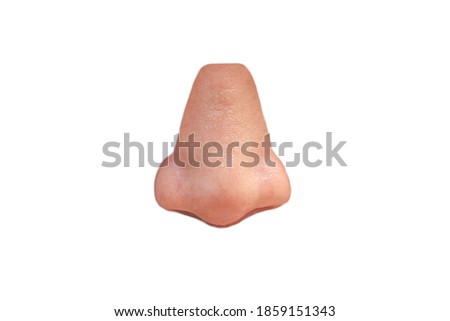 This nose and white background