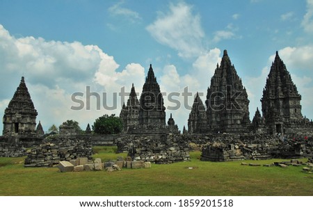 Ancient hindu temple complex in central Java, Indonesia