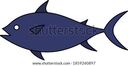 Fish Icon. Editable Outline With Color Fill Design. Vector Illustration.