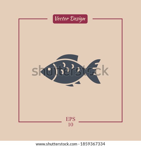 fish icon. Vector illustration EPS 10.