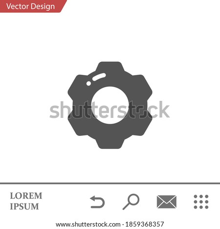 Setting, gear icon. Vector illustration EPS 10.