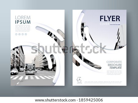 Annual report brochure flyer design template vector, Leaflet cover presentation, book cover. Royalty-Free Stock Photo #1859425006