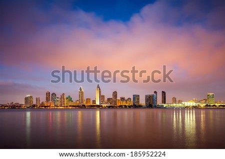 Downtown of San Diego at night