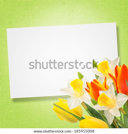 Abstract background for design. Flowers background on canvas.