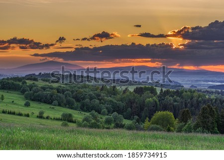 end of the day over spisz Royalty-Free Stock Photo #1859734915