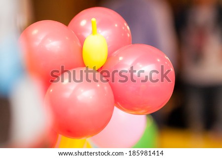 Colorful balloons for anniversary party 