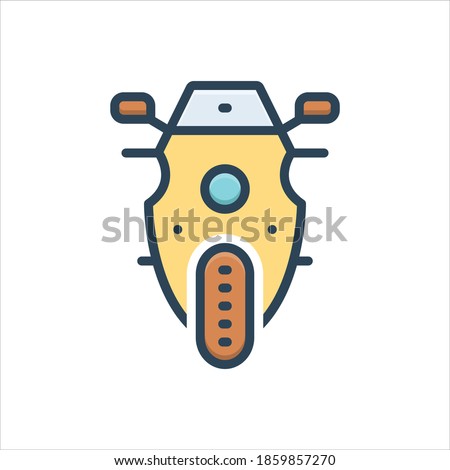 Vector colorful illustration icon for front