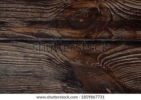 dark vintage wooden background, top view