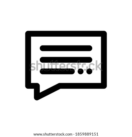 chat icon isolated sign symbol vector illustration - with style outline icons