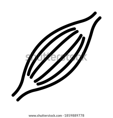 Muscle, body part flat line vector icon for mobile application, button and website design. Illustration isolated on white background. EPS 10 design, logo, app, infographic,  Royalty-Free Stock Photo #1859889778