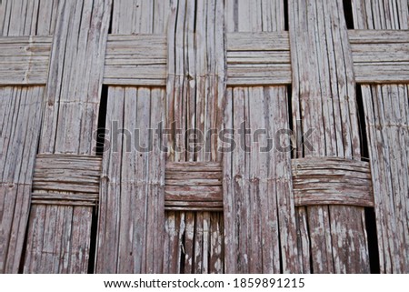 
Bamboo background, old wooden weave, rural lifestyle in Northeast Thailand