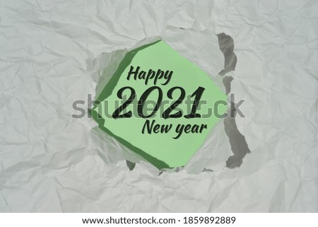Creative concept of text happy new year 2021
