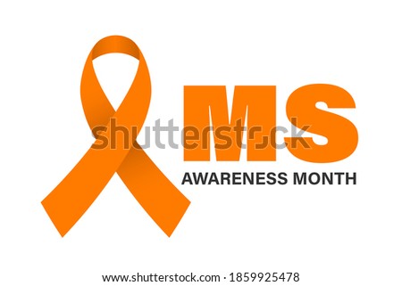 MS awareness month design. Clipart image.