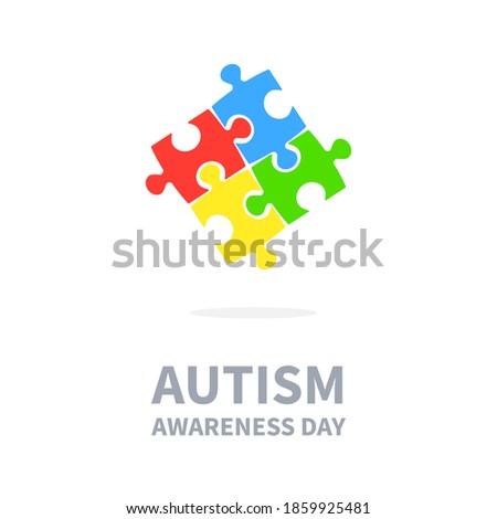 AUTISM awareness day poster. Clipart image