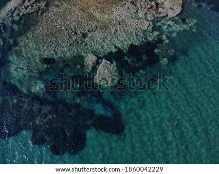 Aerial shots of Lemnos coastlines in Greece
