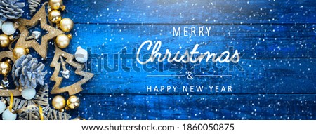 A Blue Christmas banner background 