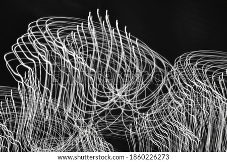 black and white lights motion blur abstract background