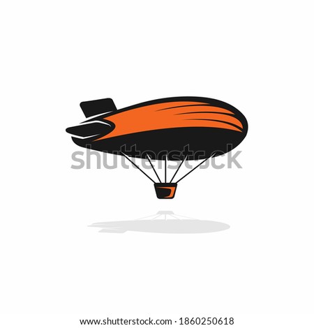 air balloon vector with rocket concept