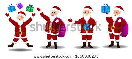Christmas Santa Claus character set