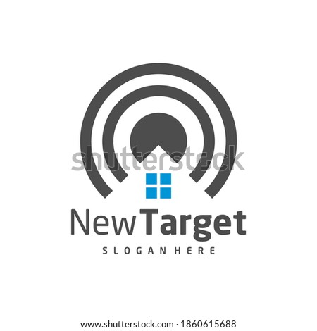 Home Target logo vector template. Creative Target logo design concepts. Icon symbol, illustration.