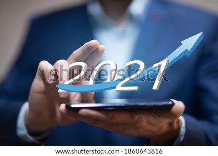 Businessman touchscreen graph Screen Icon of stock market