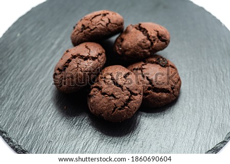 Cookies on a white background in the studio. Healthly food