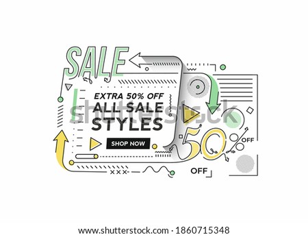 Flash Sale Discount Banner Template Promotion Big sale special offer. end of season special offer banner. vector illustration.