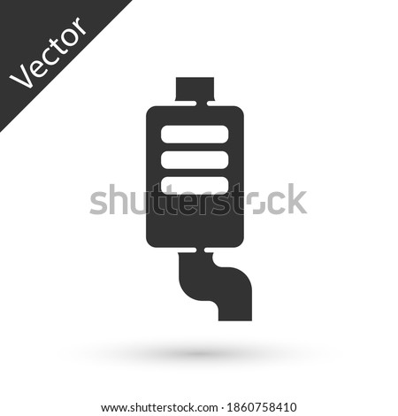 Grey Car muffler icon isolated on white background. Exhaust pipe. Vector.