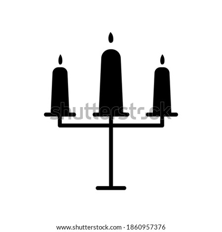candle icon. winter symbol. simple design editable. design vector illustration