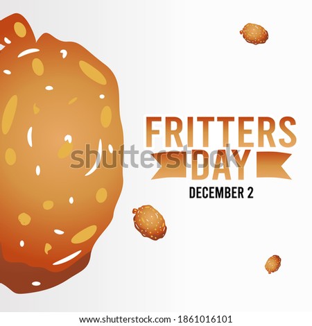 vector graphic of fritters day good for fritters day celebration. flat design. flyer design.flat illustration.