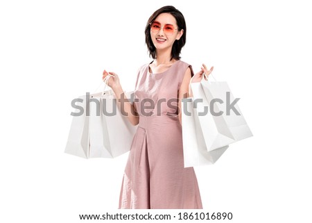 A Young women happy shopping