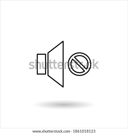 Sound on off icon vector, Volume, Mute button, on white background