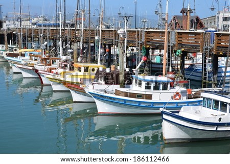 Fisherman's Wharf, San Francisco, California Royalty-Free Stock Photo #186112466