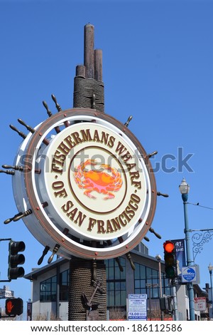 Fishermans Wharf, San Francisco, California Royalty-Free Stock Photo #186112586