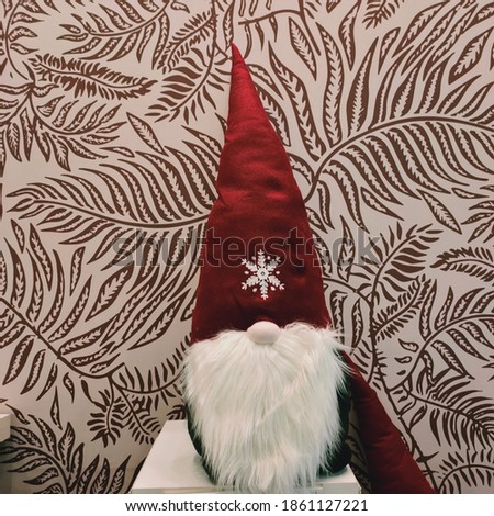 Nordic Christmas Gnome. Scandinavia holiday. Selective focus.