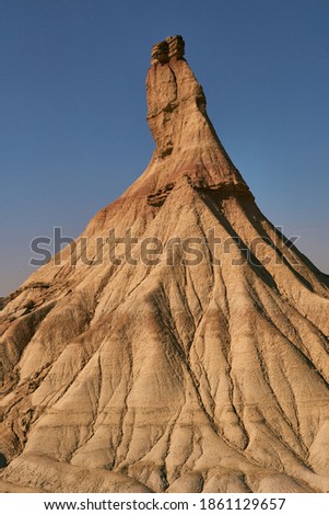 Bardena Reales Desert, sand castle created by the erosion of water and wind