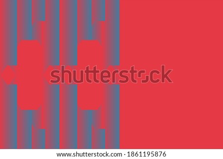 Vector Minimal abstract line colorful  red background. Colorful  lines gradient pattern. Modern lines gradient, geometric line stripes gradient. Red background.