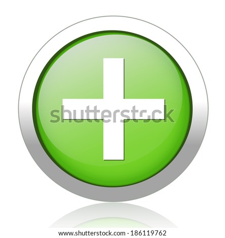 web button with add sign