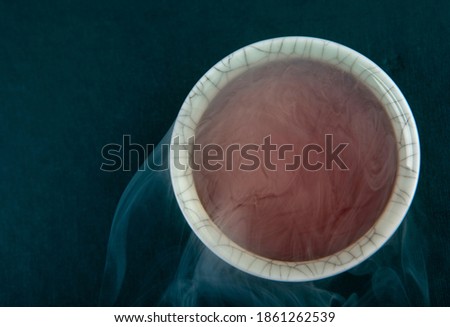 image of tea cup smoke