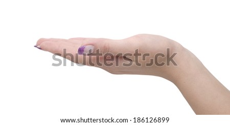 Hand gesture series over white