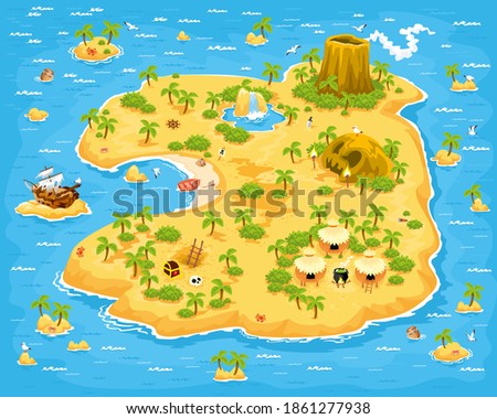 WATER-ISLAND-MAP Stock Vector Images - Avopix.com