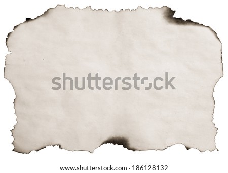 image of burnt paper for background