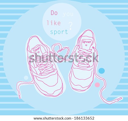 fashion sneakers. vector illustration 