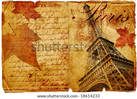 romantic vintage letter from Paris