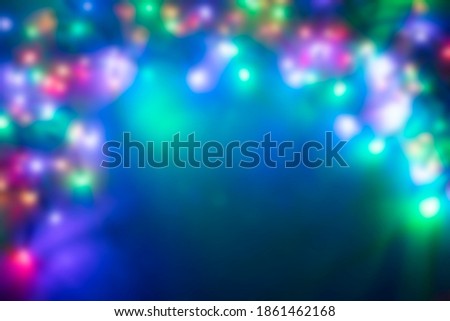 Magic, blurred Christmas lights background