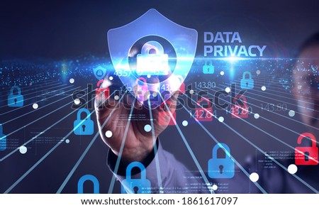 Cyber security data protection business technology privacy concept. Data privacy 